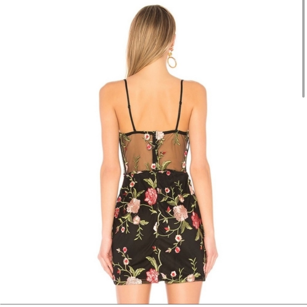 Superdown Ruby Embroidered Corset Black Dress - image 2